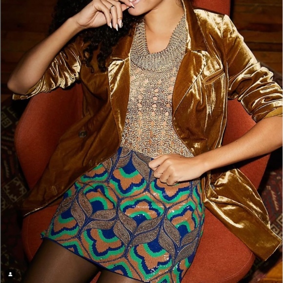 Free People Ollari Hand-Embellished Sequin Skirt - Picture 1 of 4